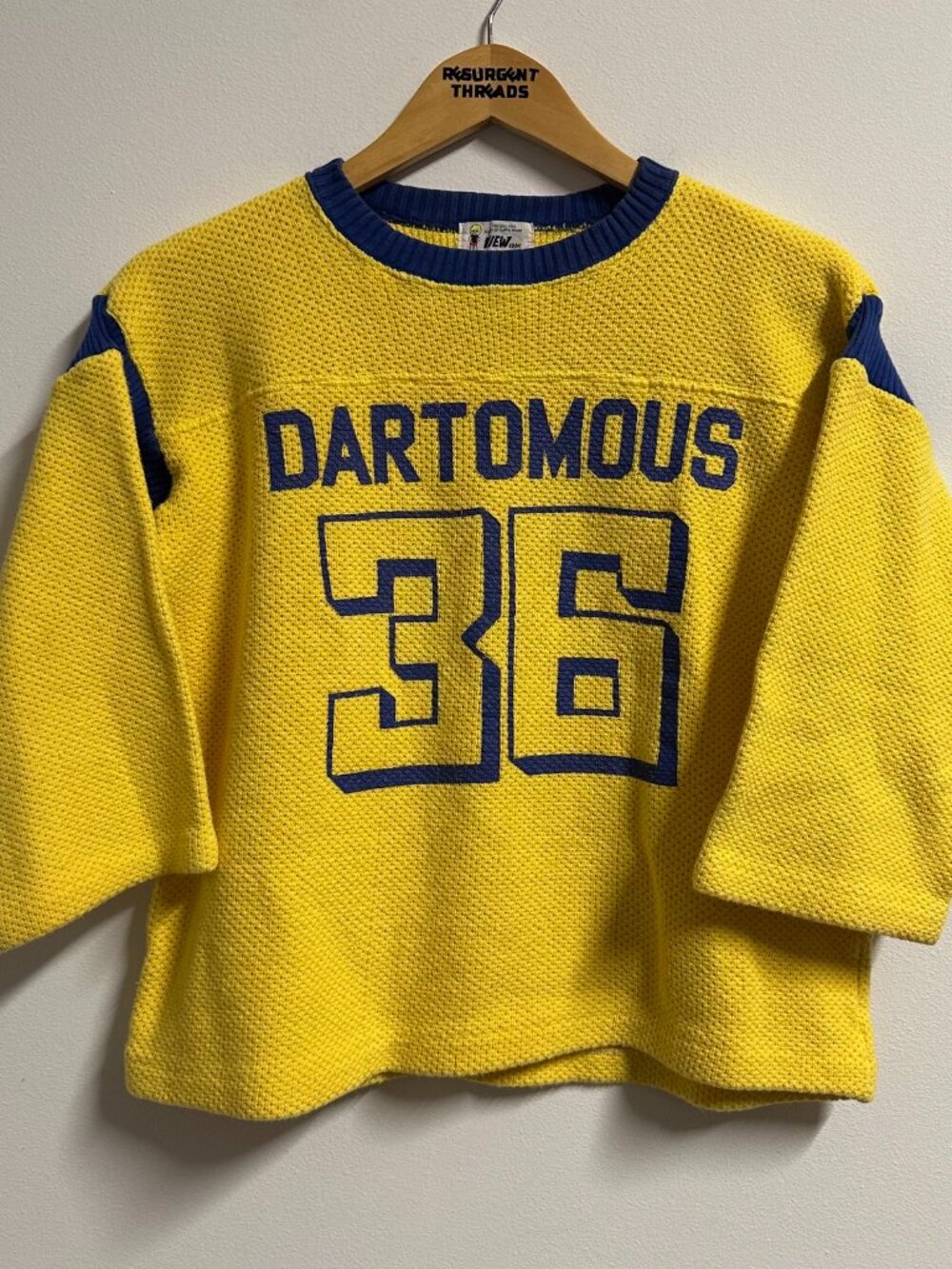 Vintage View Look Ladies Wear Dartomous Yellow Coton Jersey Size Large Crop